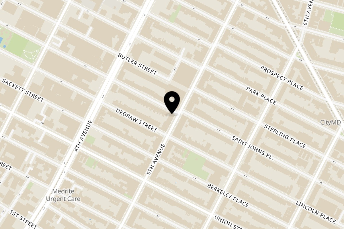 Map showing the location of Wild Park Slope on 148 5th Ave in Brooklyn